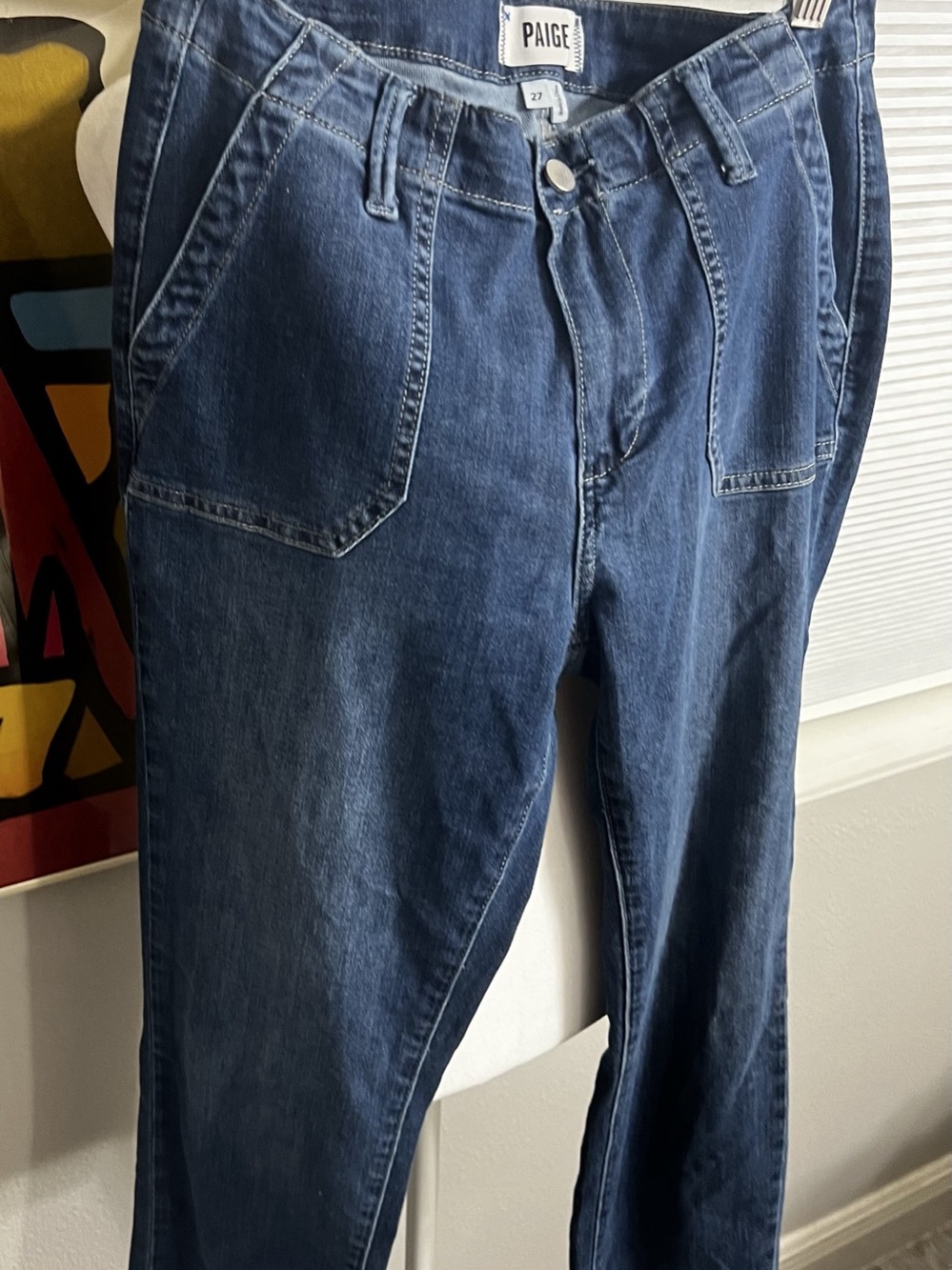 PAIGE Mayslie Ankle Straight Leg Jeans
274 Blue - Picture 4 of 13